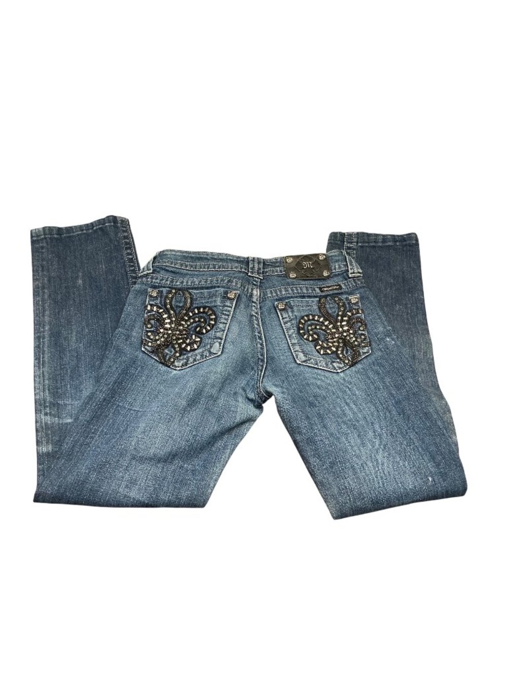 Miss Me Fleur De Lis Embellished Pocket Bootcut Jeans Women’s Size 28
